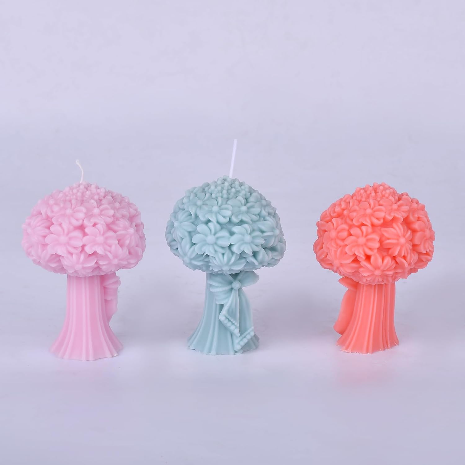 12PCS Succulent Flower Candle Molds Epoxy Resin Wax Mold Silicone Candle Moulds for Candle Craft Making Handmade Gift Ornaments Decoration
