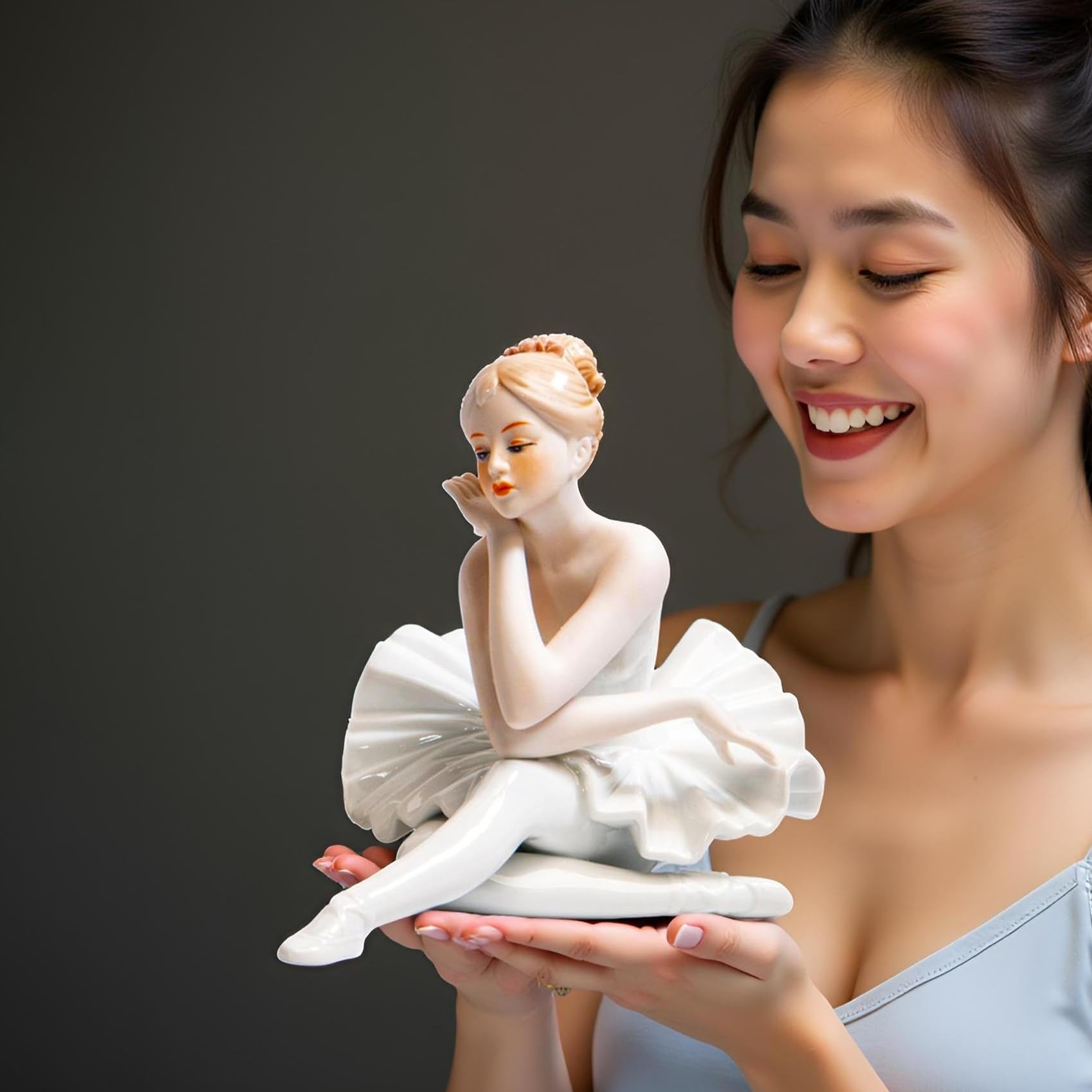 MTME Figuras de Porcelana Ballet, Estatua esculpida, artesanía, artículos de Arte, Escultura, decoración, Regalo, decoración del hogar. (D)
