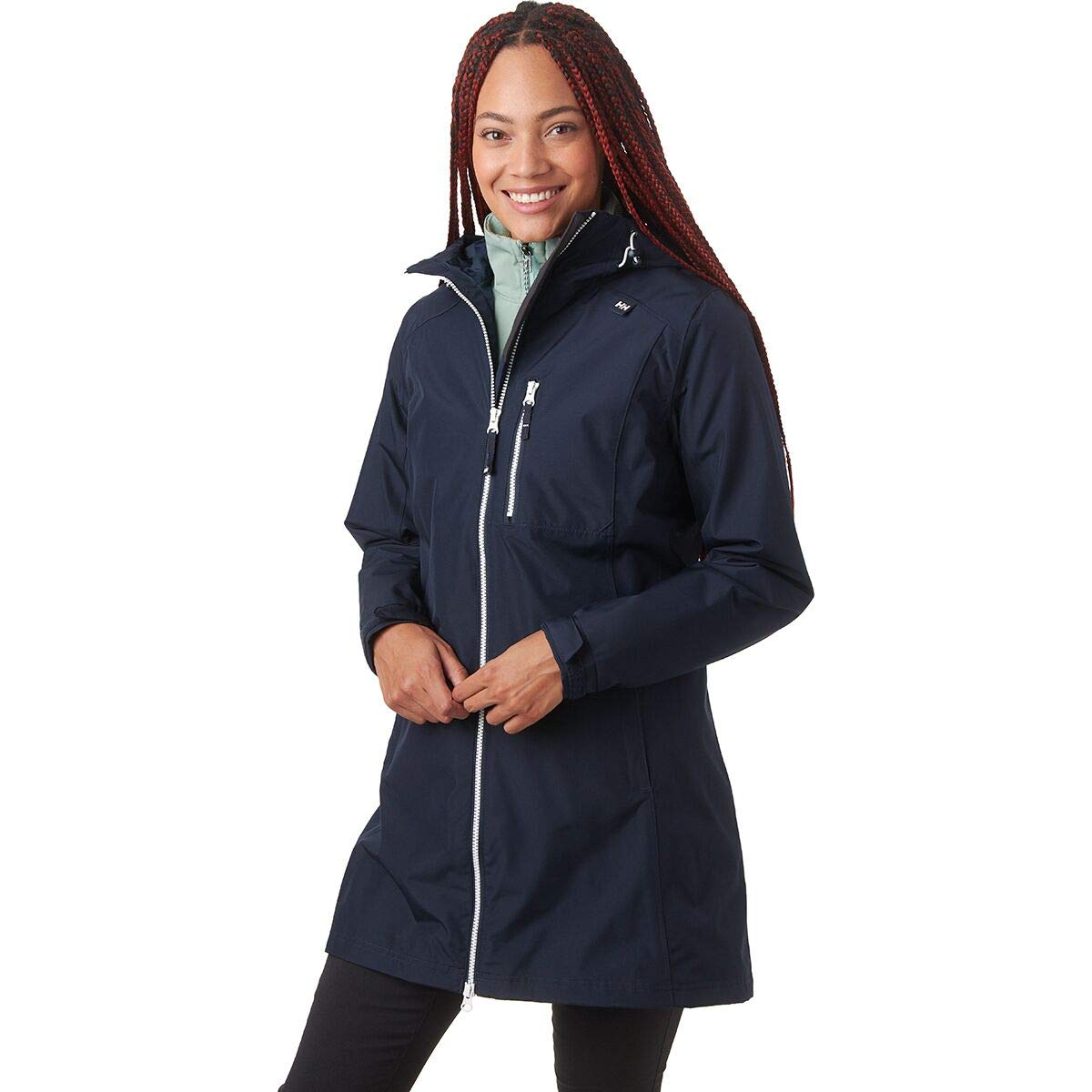 Helly Hansen Womens Long Belfast Jacket, 2XL, Navy
