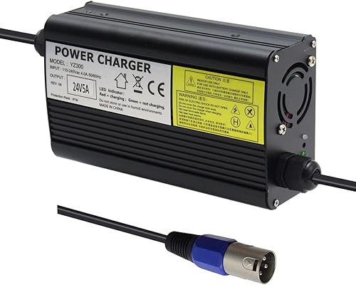 Miniatura 1 de Cargador de batería de 24V 5A XLR de 3 pines para orgullo, Jazzy, Drive Medical, Golden Technologies, Shoprider, Rascal, EA1065, S150 180 X-CEL,