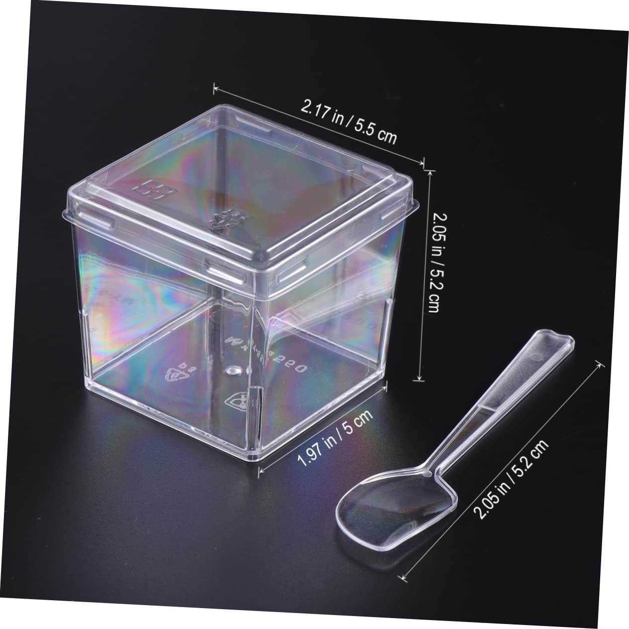 ABOOFAN 20 Sets Parfait Dessert Cups with Spoons Elegant Appetizer Bowls for Mousse Pudding and Jelly Catering Supplies for Parties Restaurants and Events