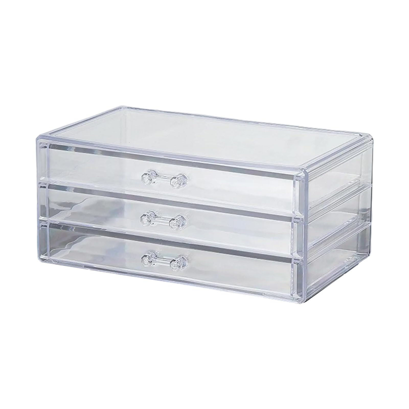 ULIJTH Acrylic Makeup Drawer Organizers Compact Acrylic Drawer Storage Container Box For Jewelry And Makeup Essential