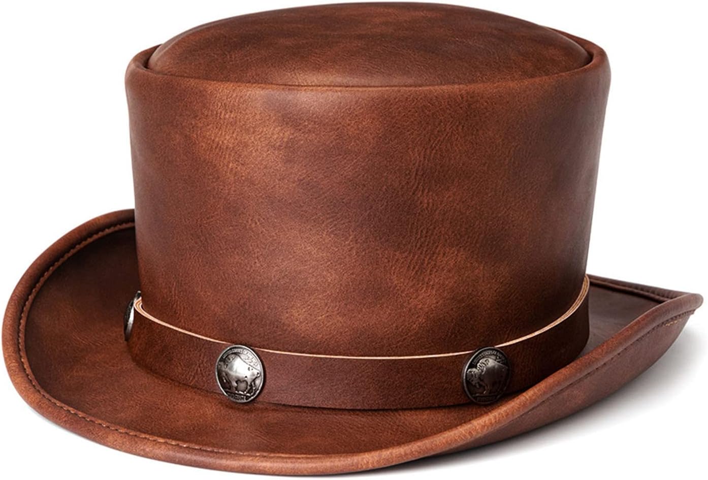 Gay Top Hat Steampunk PU Pork Pie BowlerTop Magician Magician