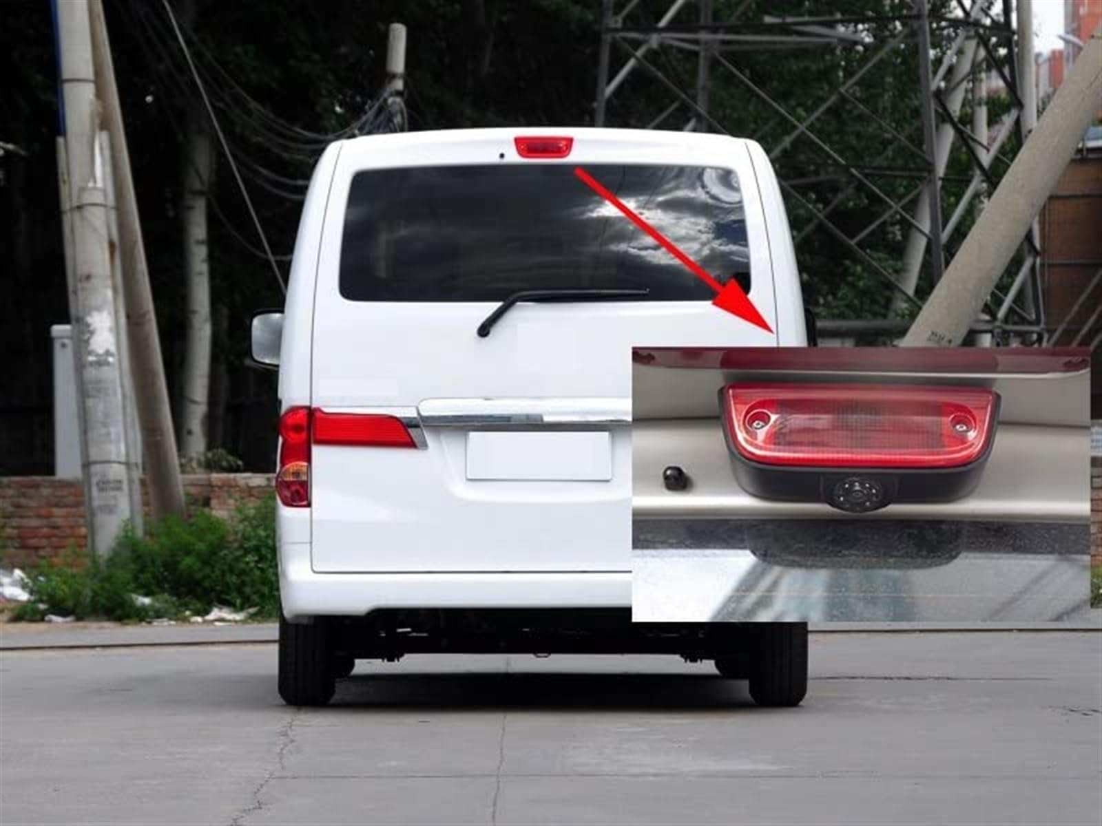 Kamera cofania CCD ze światłem hamowania samochodu, do NISSAN, NV200, kamera, wodoodporna z noktowizorem i Kamera tylnego światła stopu samochodu