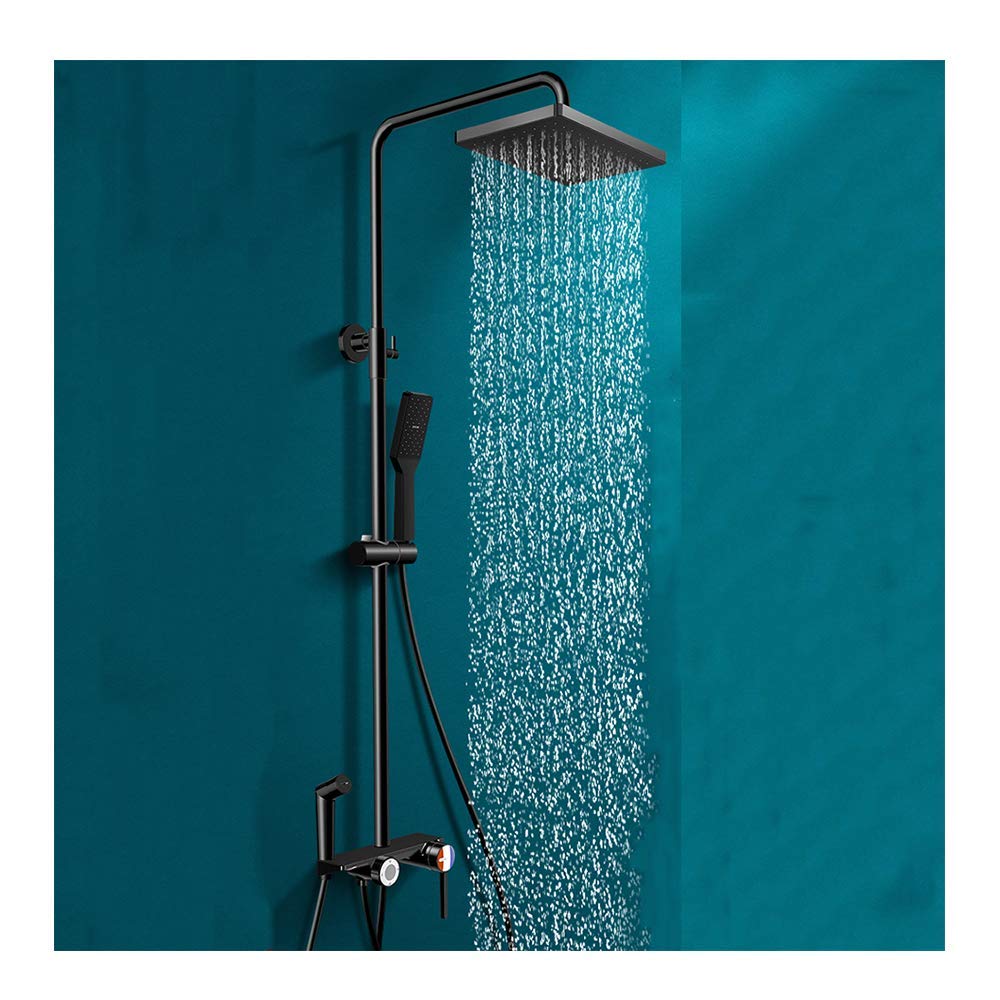 Ensemble de robinet de douche de salle de bain noir pour une douche relaxante