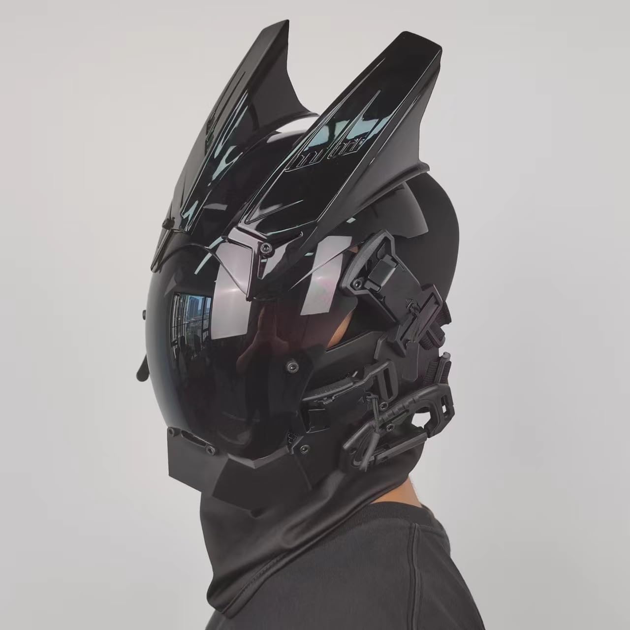 Cyberpunk helmet Punk Helmet Futuristic Techwear Mask Sci Fi Mask Cosplay Costume Mask