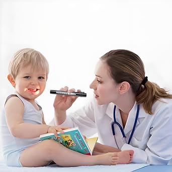 Pen Lights for Nurses, Pupil Penlight Medical Pen Light, Portable Professional LED Nurse Light for Doctor, Nurse, First Aid, EMT, Nursing Student, Warm&White Light, USB Rechargeable (Black)
