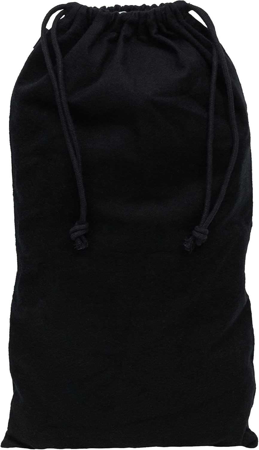 ZENPAC Cloth Bags, Black Duster Flannel Boot Storage with Drawstring Closure, Washable Breathable Cotton Fabric for Shoe, Luggage, 12.5x20.5, 2 Pack - Image 7