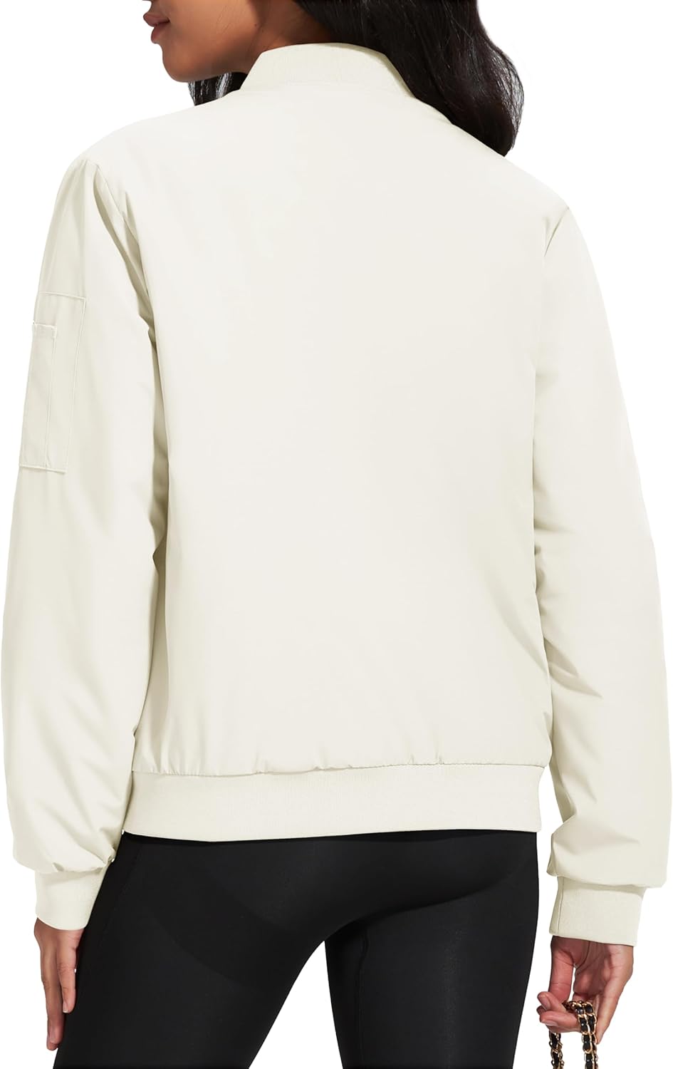 MAGCOMSEN Women's Winter Bomber Jacket Casual Basic Zip Up Padded Coats Water Resistant Long Sleeve Outwear with Pockets - Image 2