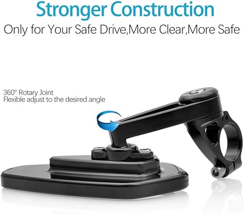 Miniatura 5 de MZS Espejos de extremo de barra de motocicleta espejo lateral retrovisor negro 78 compatible con GROM MSX125 CB500F Z125 Z750 Z900 MT-03 MT-07 FZ-07