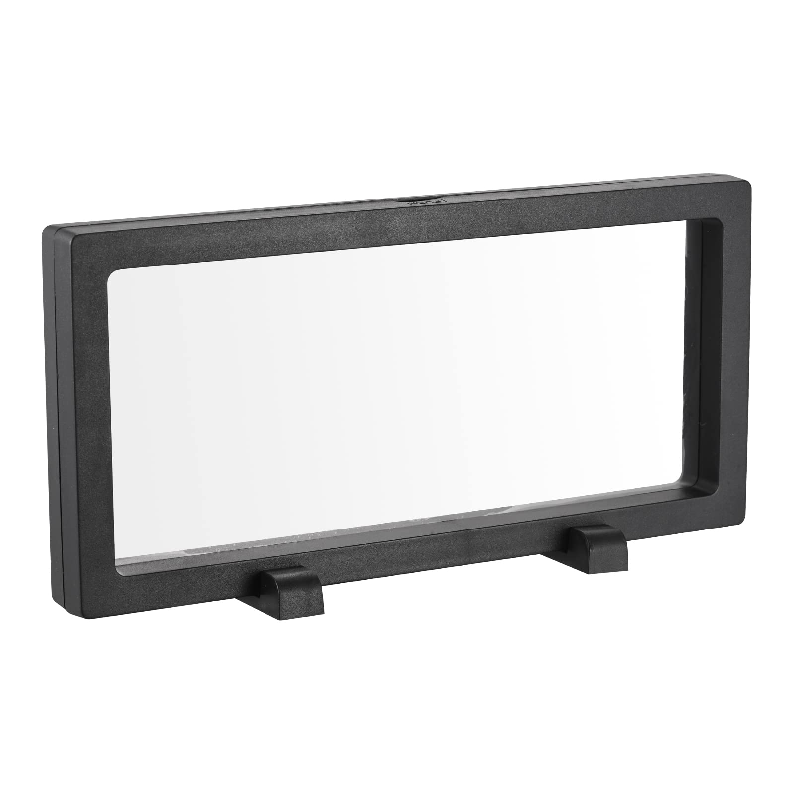 MECCANIXITY Floating Frame Display Holder Stand 3D Jewelry Display Box with Base 9.06 x 4.33 x 0.79 inch Black