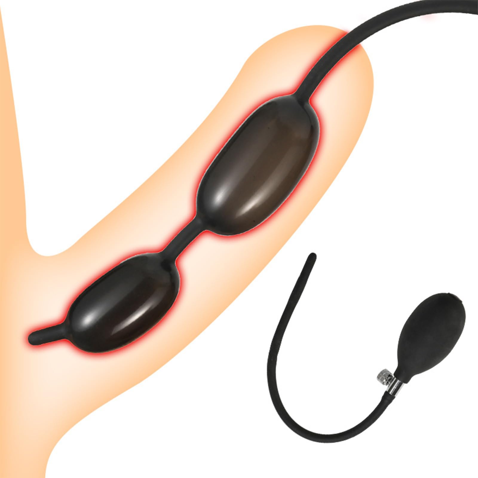 TangQian Inflatable Urethral Dilator with Pump Silicone Penis Plug Urethra Dilators Urethral Probes Sounding Urethral Dilator Prostate Massage Dilator SM Sex Toys for Men