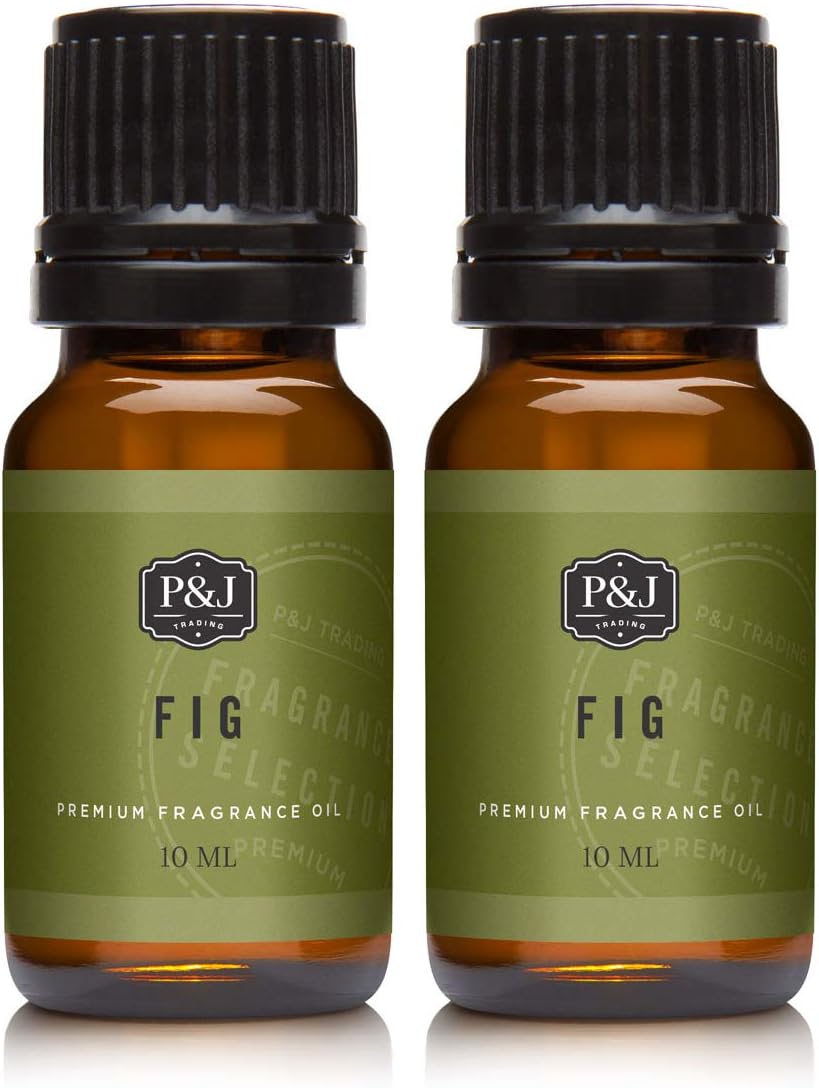 P&J Fragrance Oil | Fig Oil 10ml 2pk – Candle Scents for Candle Making, Freshie Scents, Soap Making Supplies, Diffuser Oil Scents