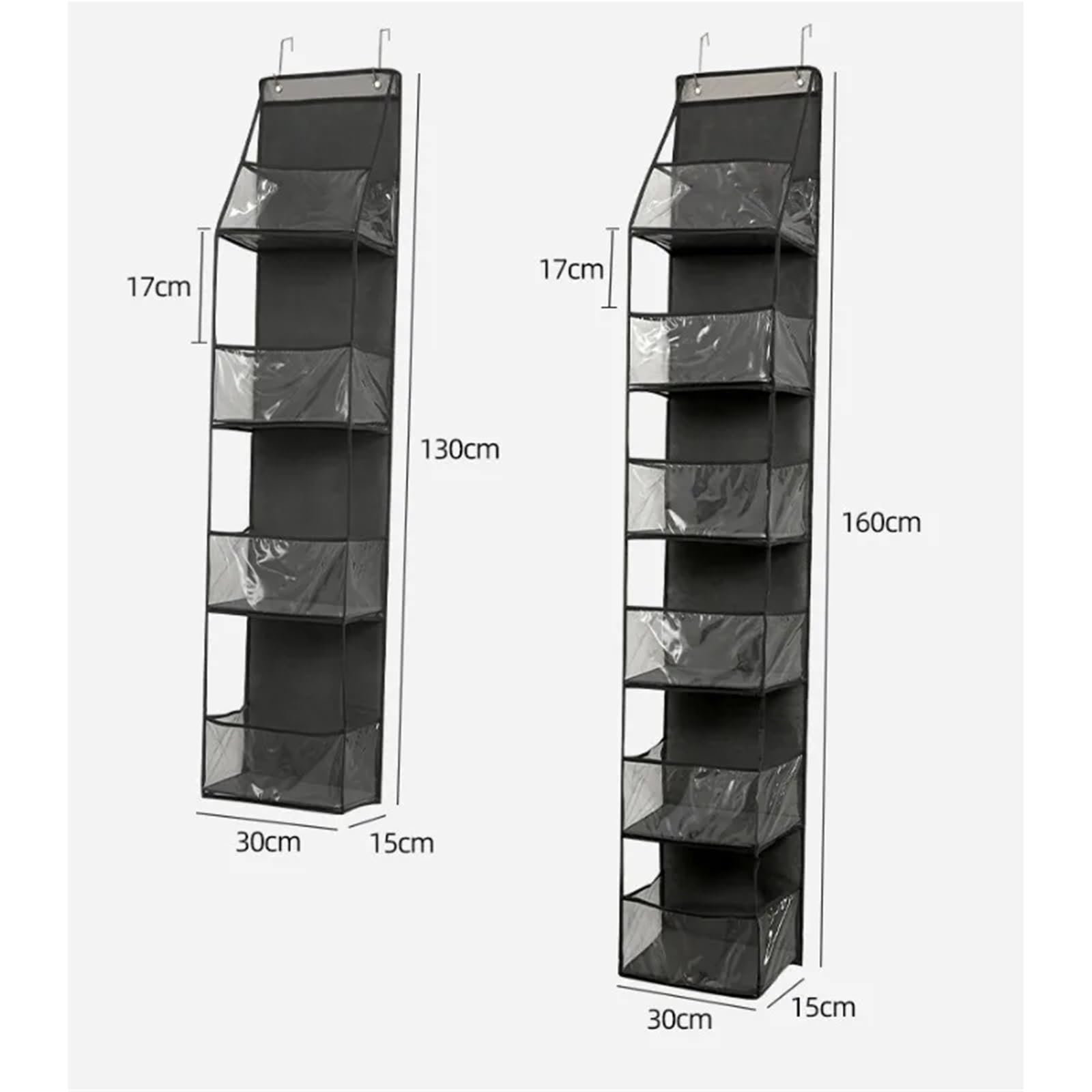 Hängeregal Wall Hanging Wardrobe Hanging Finishing Bags Over The Door Organizer Storage for Closet Clothes Toys Bag Storager Organiser Für Schlafzimmer(White 4-Layer)