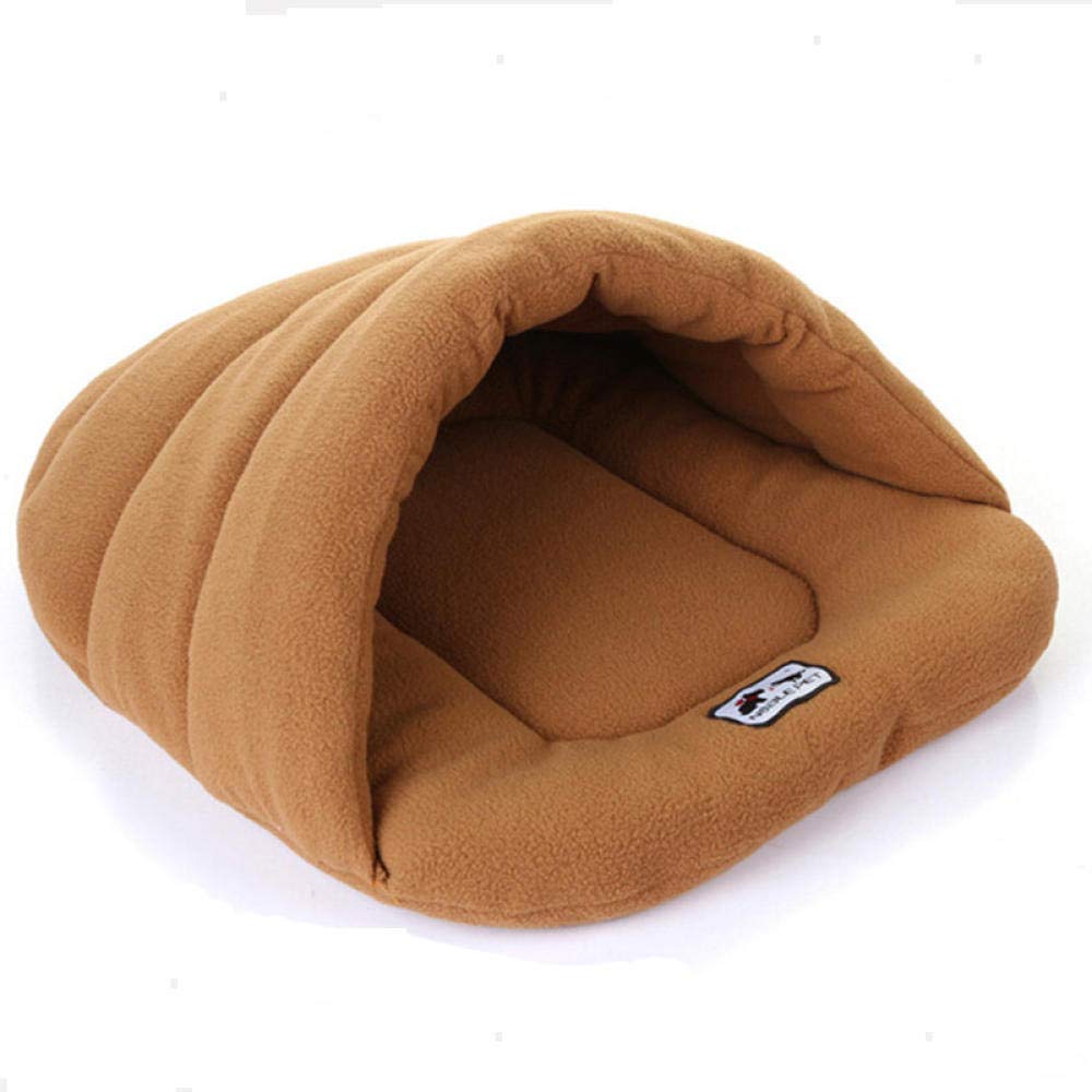 Lit Pour Chat En Forme De Pantoufle - Niche Confortable Semi-fermée, Doublure Douce - 3 Tailles (jusqu'à 60x36x26 Cm) - Blanc Ou Gris