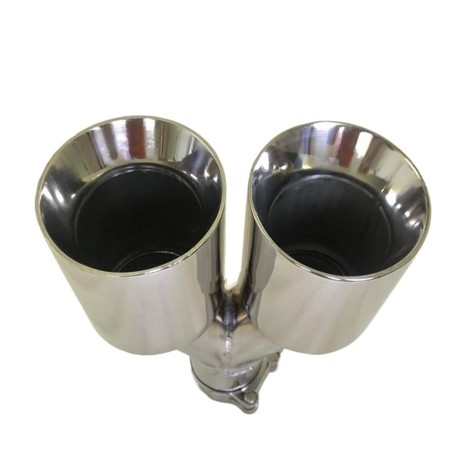 Car Silencer Uniwersalny podwójny tłumik rury wydechowej ze stali nierdzewnej modyfikacja akcesoriów samochodowych(54MM IN- 89MM OUT)