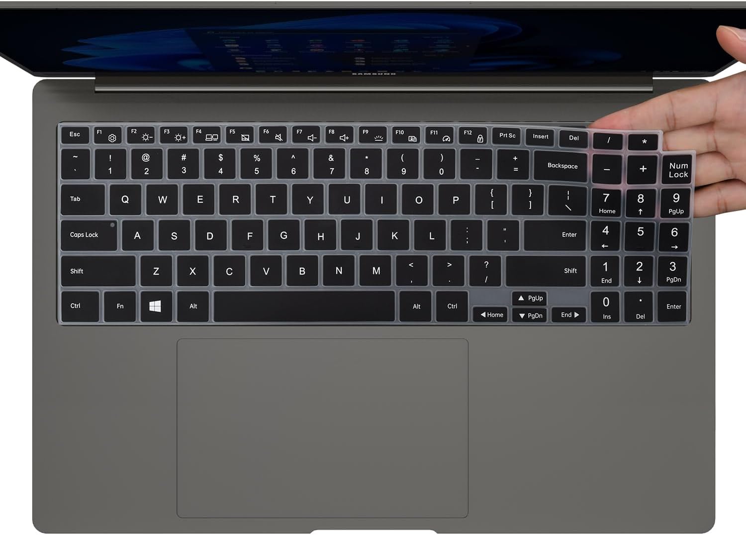 CaseBuy Keyboard Cover for 2025 2024 2023 Samsung Galaxy Book 5 4 3 2 Pro 360 16", Galaxy Book 5/4 /3 360 15.6, NP960XFG NP964XFG NP754XFG NP950XED NP950QDB Keyboard Protector, Black