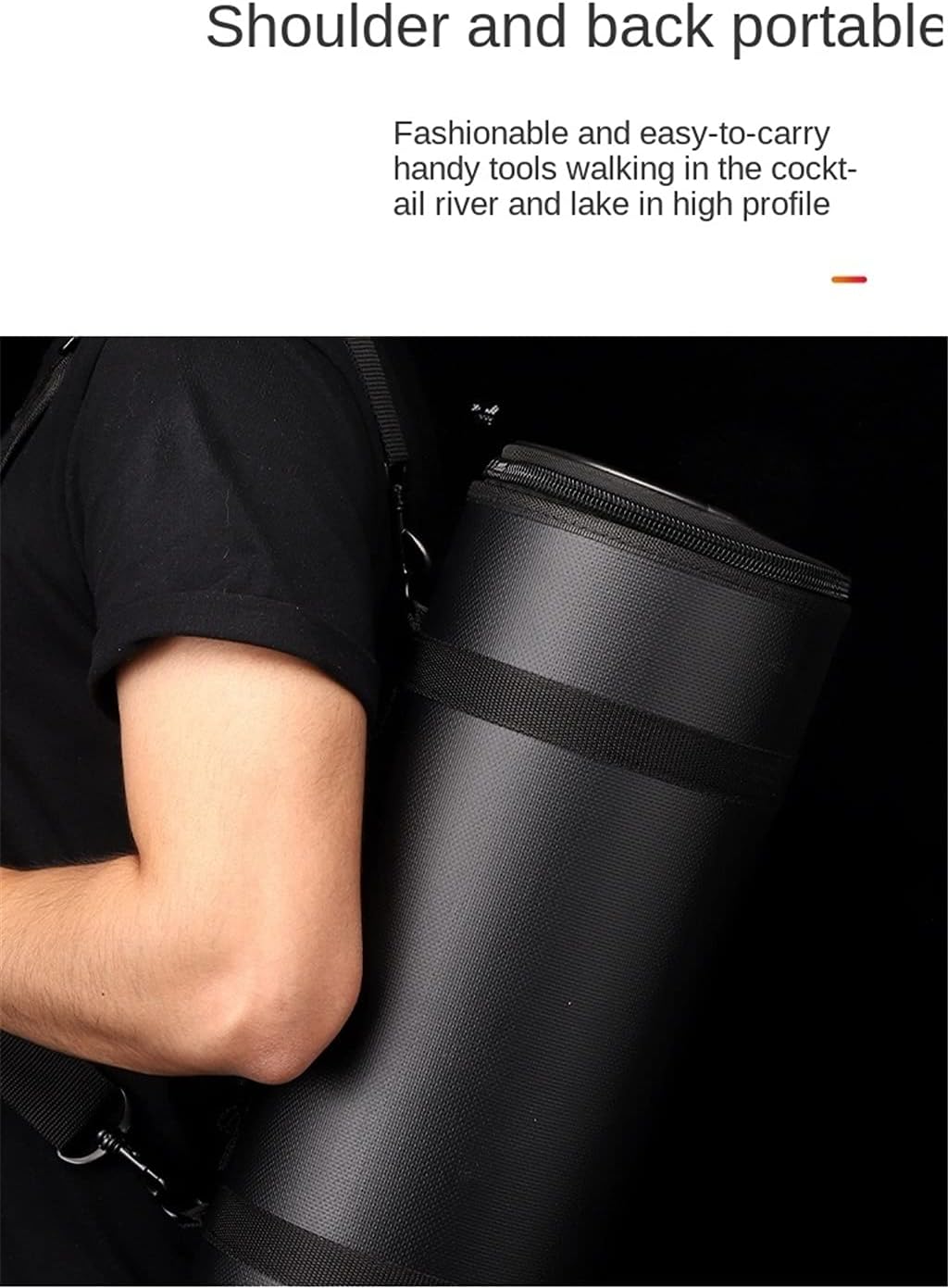 Shaker Storage Bag Stainless Steel Snow Kettle Set Tool Kit Cocktail Bar Bartender Portable