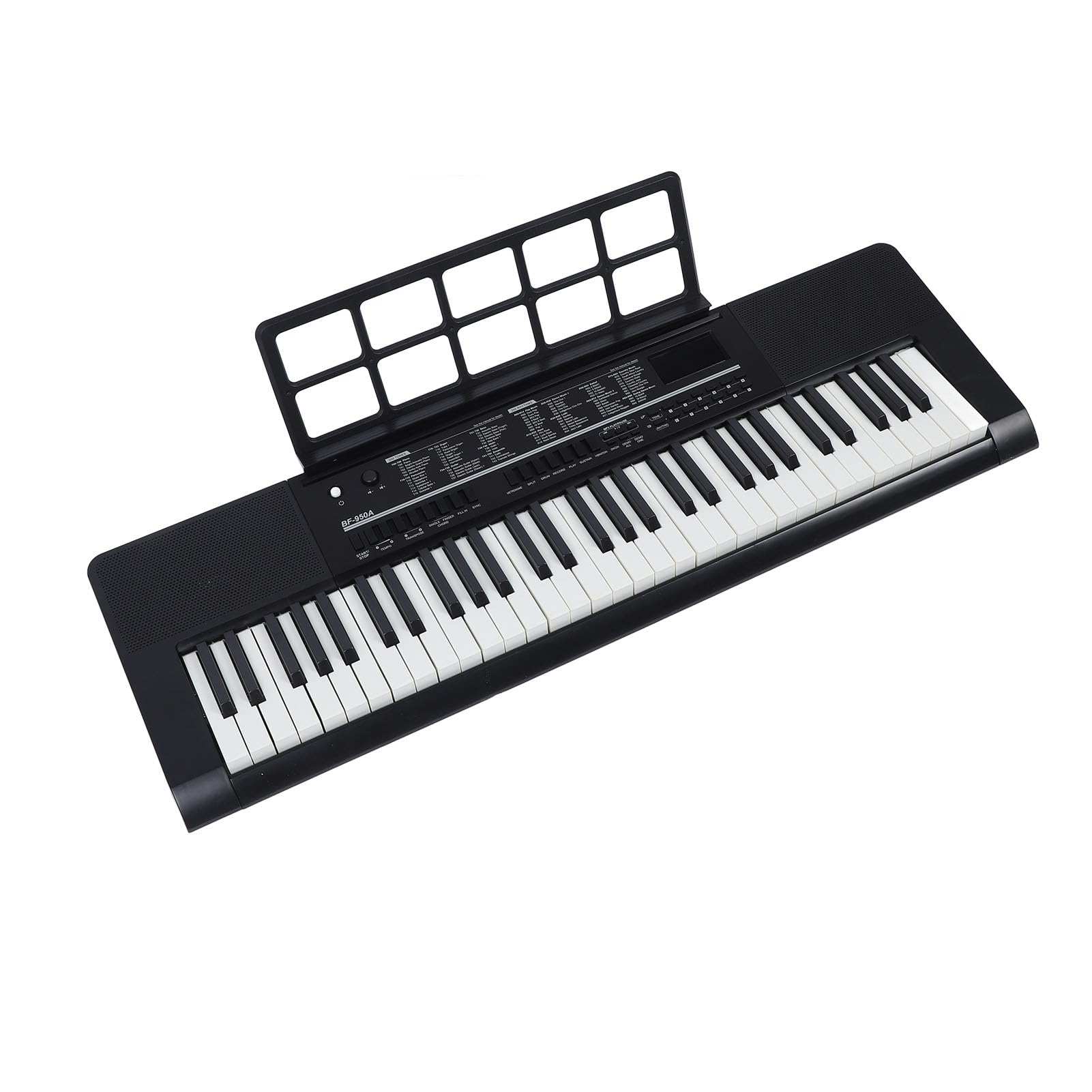 SUNGOOYUE 61-klawiszowa Klawiatura Fortepianowa, Klawiatura Elektroniczna z 200 Tonami, 200 Rytmów, 70 Utworów Demonstracyjnych, Wbudowane Głośniki, Gniazdo Słuchawkowe, Przenośne Pianino