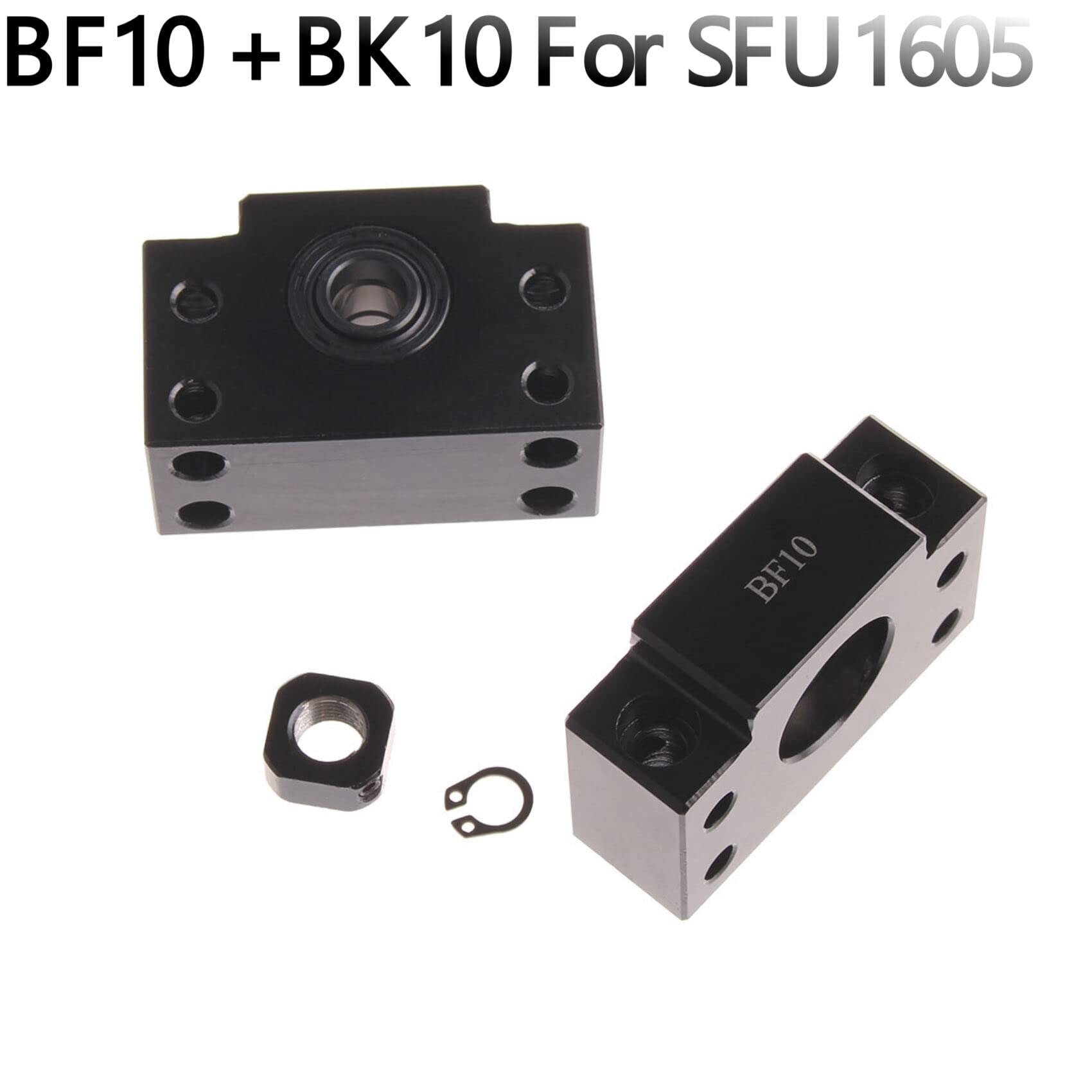 1 lot de supports d'extrémité de vis à billes flottants BK10 BF10 pour supports de roulement à vis à billes SFU1204