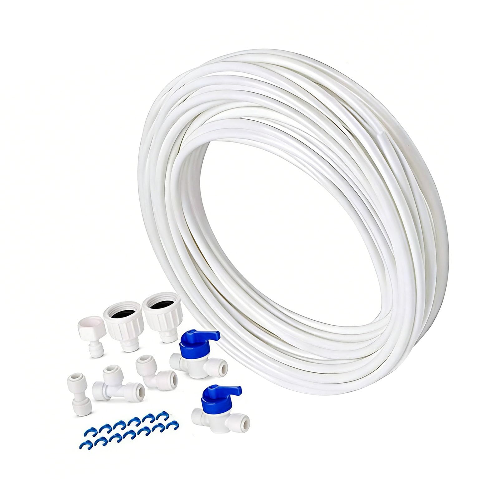 JAMIEKA Water Purifiers Water Pipe Joint Set Water Tubing Hose with Connectors for Refrigerator Ice Maker and Purifiers System
