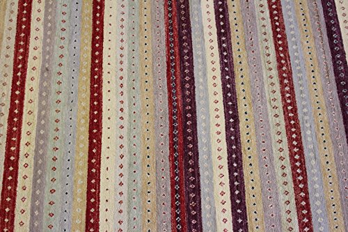 6'4 X 9'9 Double Knot Gabbeh Design Made With Vegetable Dyes Area Rug With Wool Pile - | A 6X10 Large Rug | An Authentic Hand Knotted Gabbeh Rug Made With Vegetable Dyes #TOP3