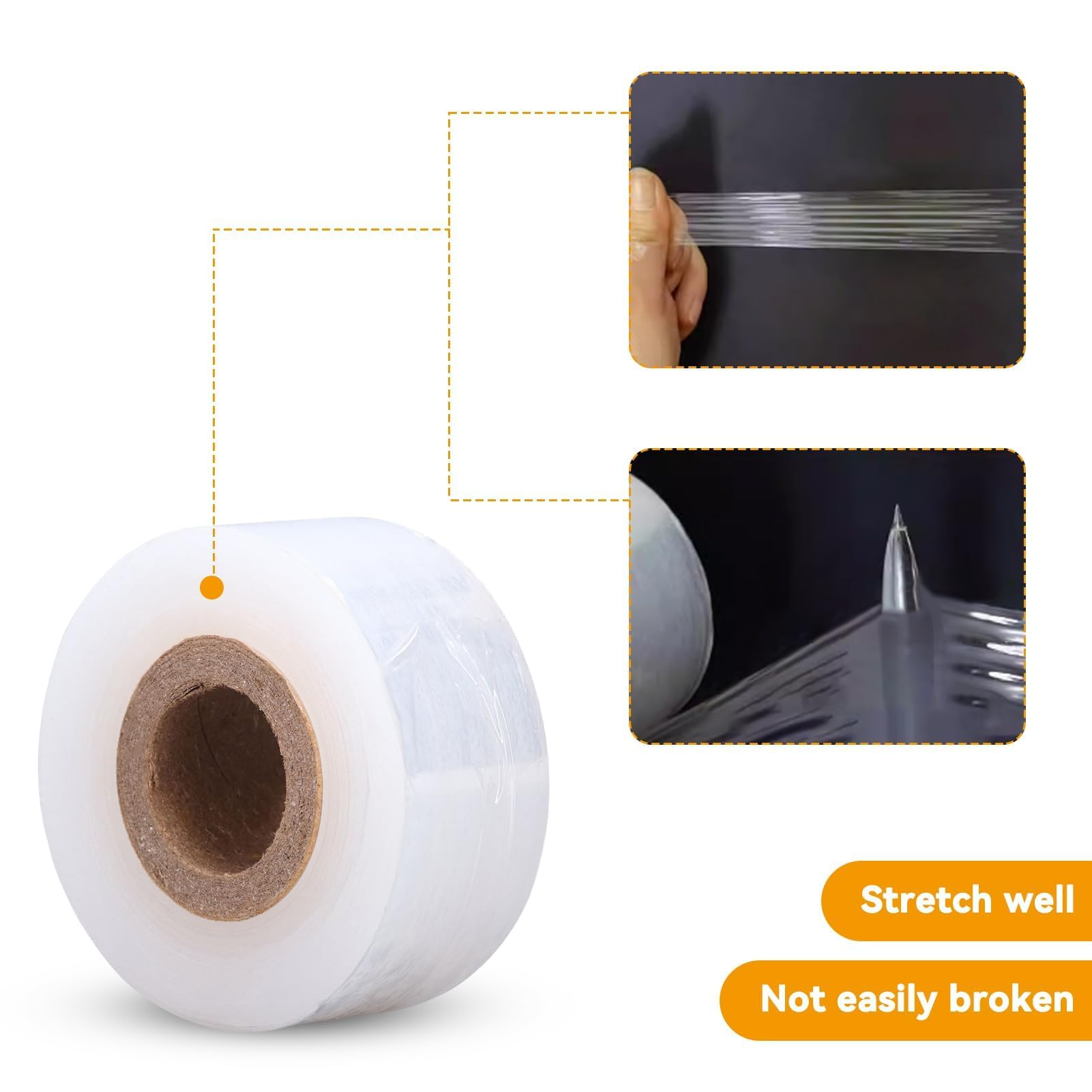 HARFINGTON Cinta de injerto de árboles frutales, 1.0 in x 328.1 ft, 2,56 pulgadas de diámetro, herramienta de injerto de PVC, cinta de reparación de plantas, vivero, película autoadhesiva de