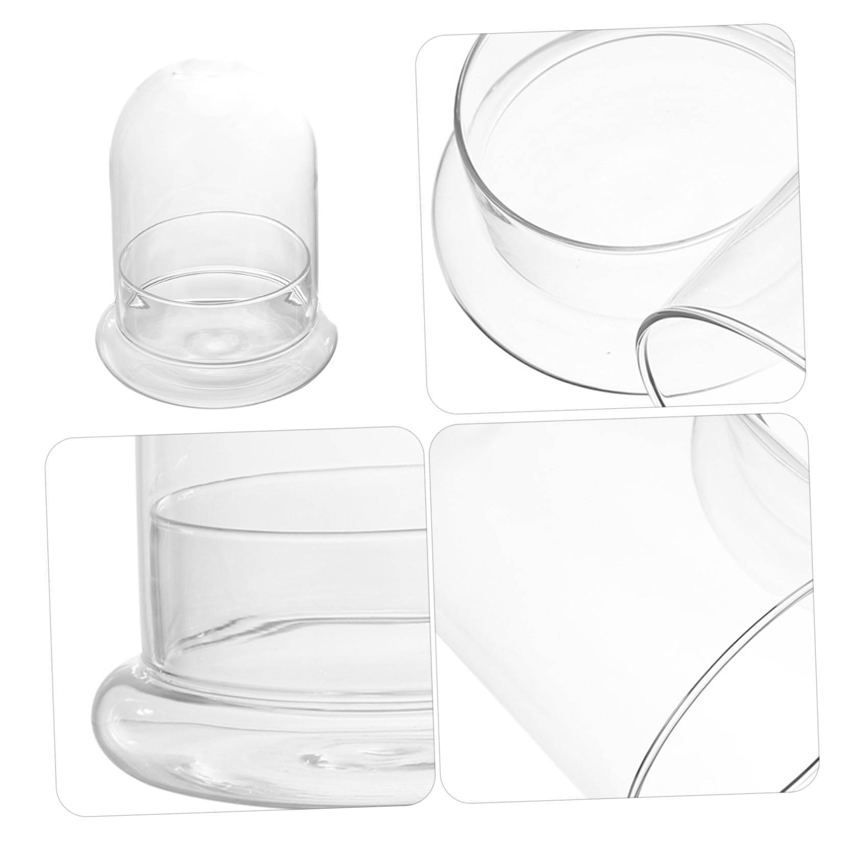 ERINGOGO Mini Bottiglia Da Giardino Per Micro Paesaggi in Vetro Trasparente 12x16cm, Contenitore Semplice Ecologico Stabile e Adatto Per Casa, Hotel e Ristoranti