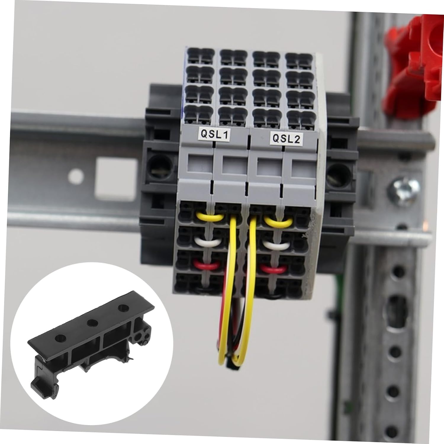 1 Set Din Rail Mounting Bracket of Nylon Circuit Board Holders for Secure Fastening and Easy Installation Reliable Electrical Clips for PCB Assembly
