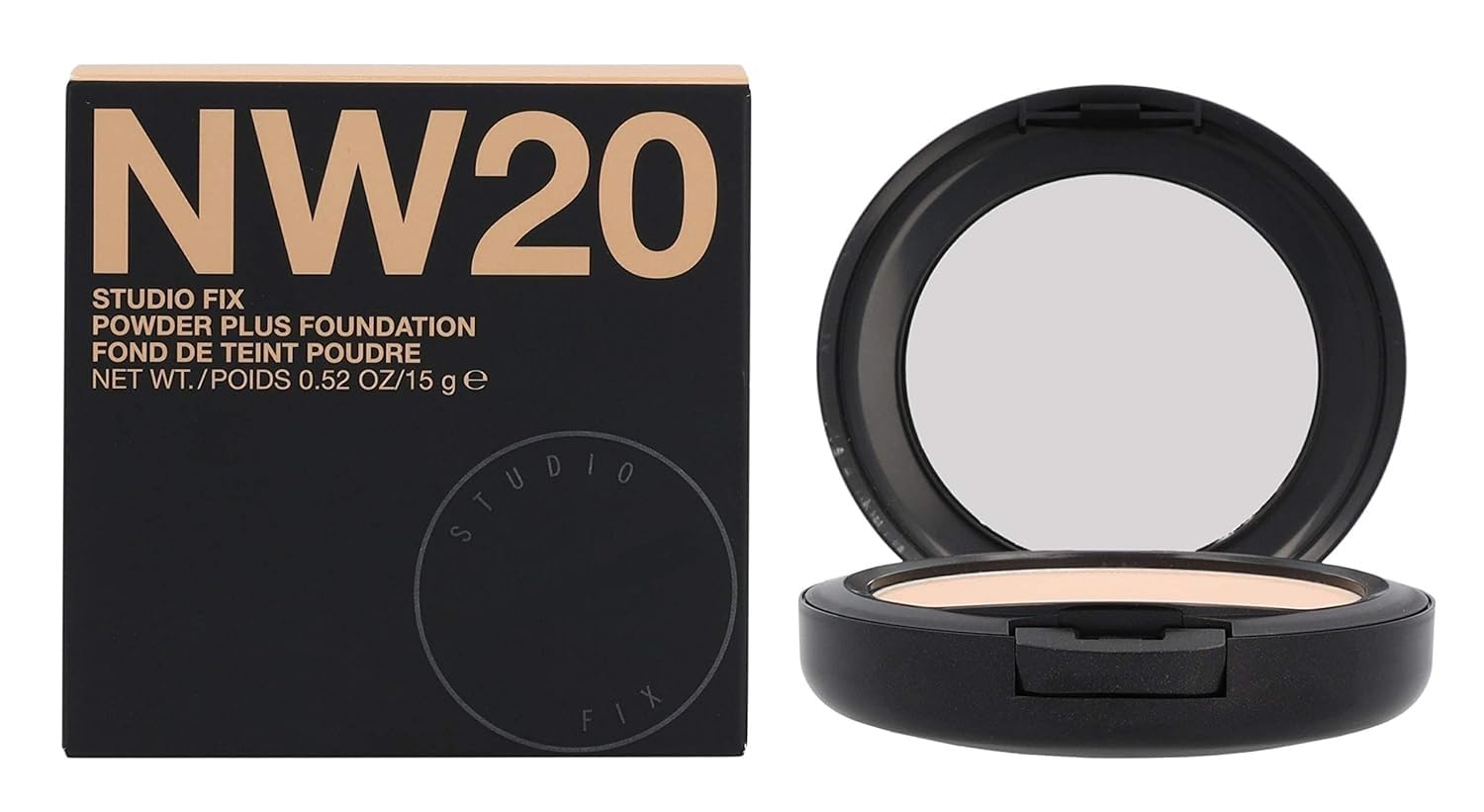 NEW MACC Studio Fix Professional Waterproof oil-free Longlasting Liquid 24-hour colour-true foundation Matte Finish For Women, Girls 15g - Shine-Free Compact Powder (All NC) (NC-20)-image-5