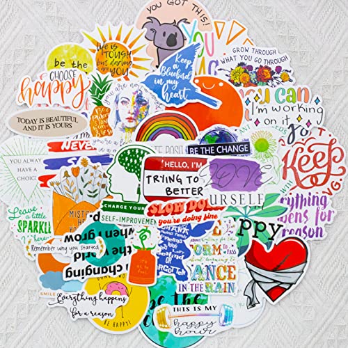 100Pcs Inspirational Stickers Motivational Vinyl Stickers,Suitable For Teenagers And Adults ,Colleagues Family Gifts,For Water Bottles Laptop,Notebook,Skateboards, Bicycles (100Pcs Inspirational Stickers) #TOP6