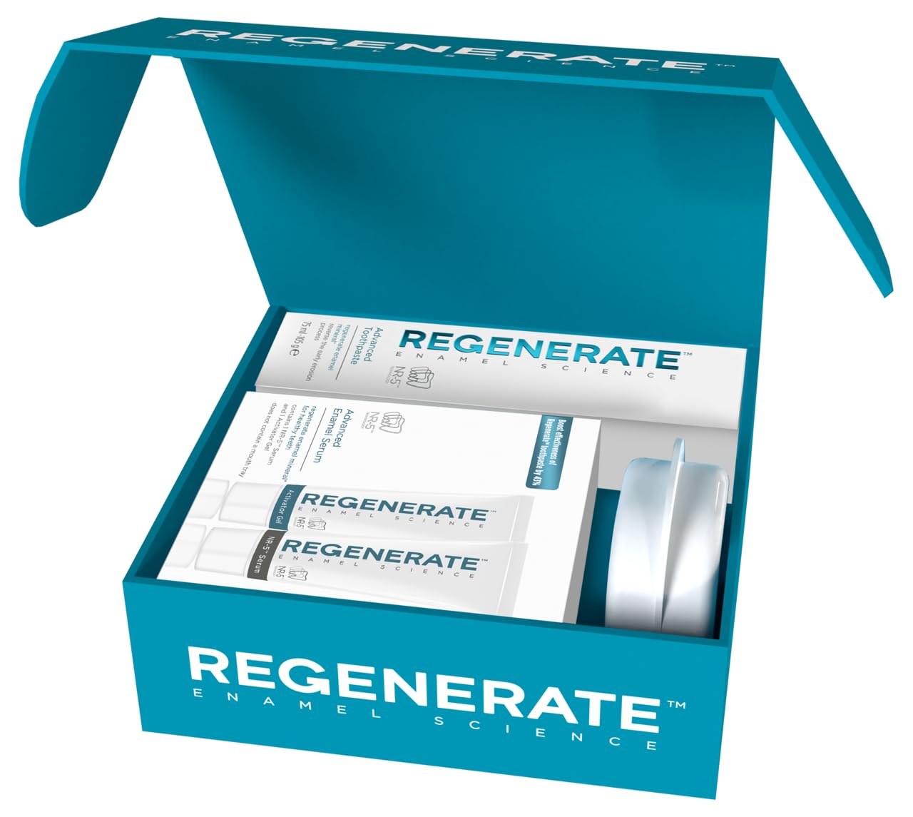 Regenerate Enamel Science Kit Completo per Cura Smalto Dentale, Dentifricio Avanzato, Siero NR-5™ e 1 Set di Mascherine, Rigenera i Minerali dello Smalto, Protezione Carie, Ripristina il Bianco, Menta