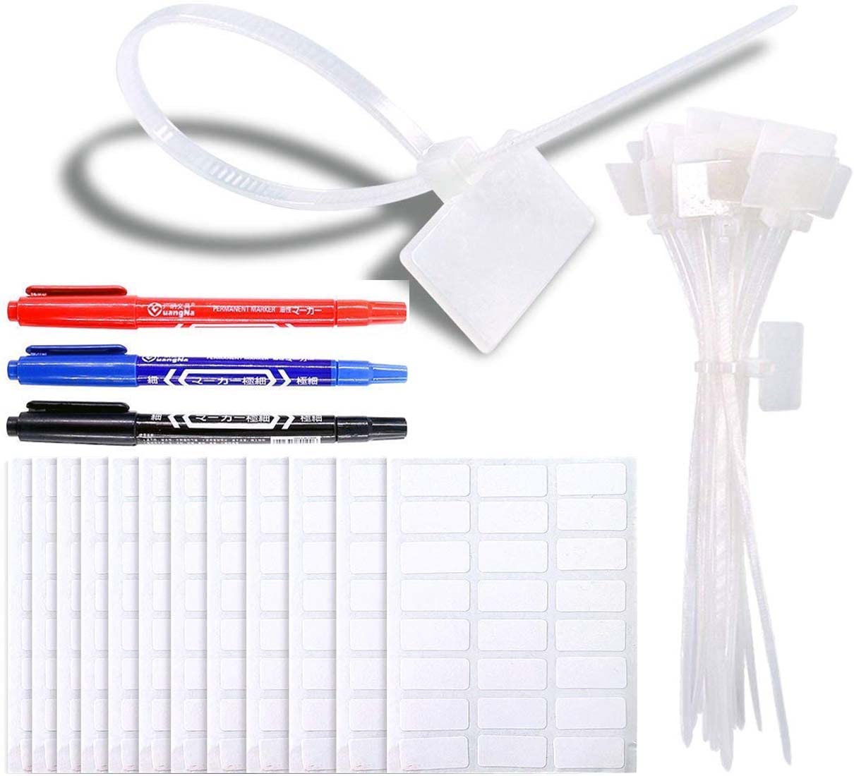 DIY Crafts 1x Kit, 1x Kit Contain-200x Label 100x Tag Tie Ties Nylon Cable Marker Tag Ties Self-Locking Cord Tags Write Label Wire Cable Bundles Straps 3 Marker Pens Labels for Home Of (1x Kit) (B0B6HJBDMW) Amazon Price History, Amazon Price Tracker