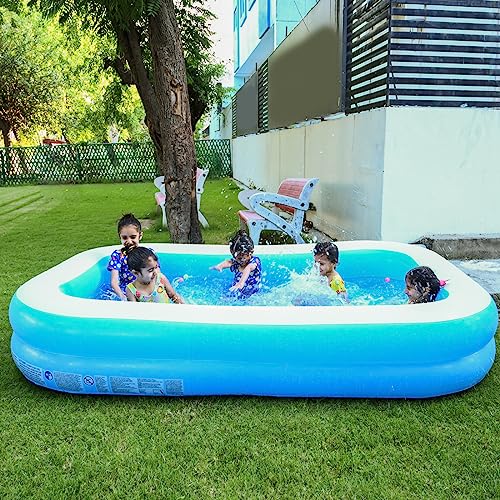 Image of Glan 8Ft Swimming Pool Inflatable Bath Tubs with Free Pool Balls with Electric Pump (8Ft Pool)