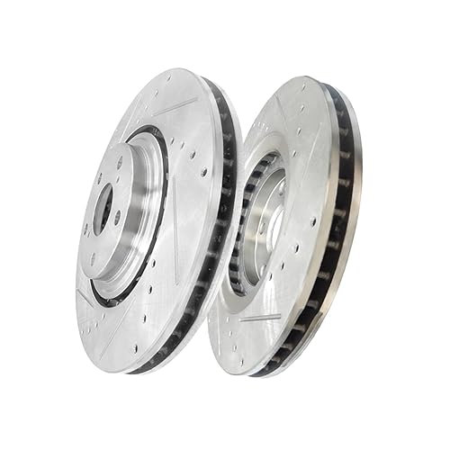 PM Auto Front 328mm Drilled Brake Rotors Replacement For 2008-2019