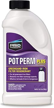 Pot Perm Plus Greensand Iron Filter Regenerant 28oz bottle For Pro Products KP02N