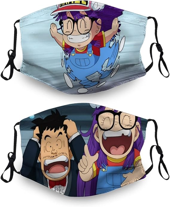 Amazon Co Jp Dr スランプ アラレちゃん 2枚入り 布マスク 抗菌 防臭 スポーツ 非医療用マスク呼吸しやすい 耳が痛くならず メガネが曇らず 口紅がつきにくいファッション 男女兼用 ドラッグストア