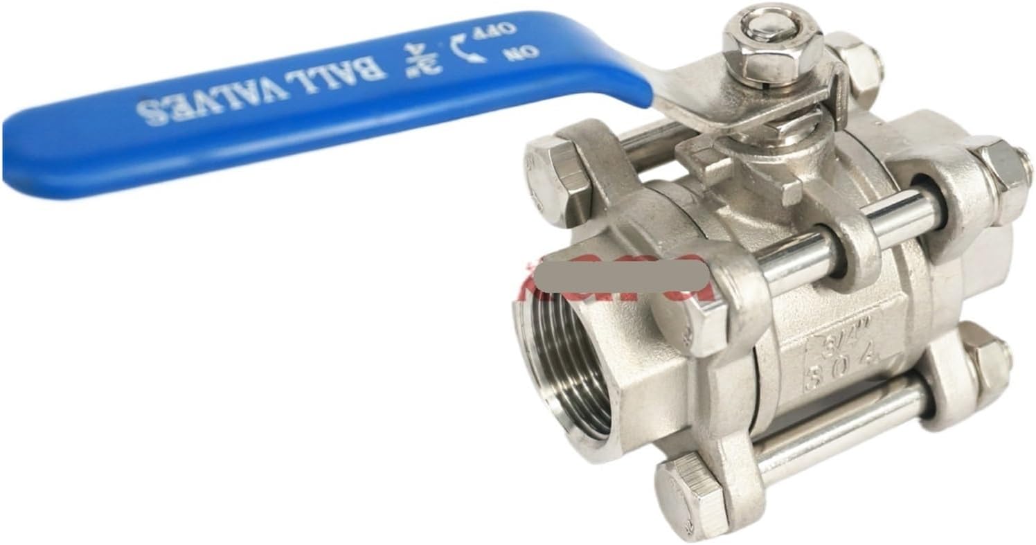 DN15 1/2"" internal thread 304 stainless steel three-piece ball valve oil water air 229 PSI