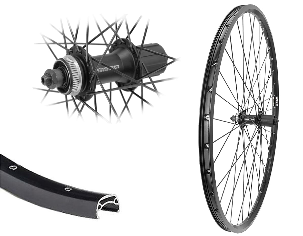 Hinterrad Laufrad 28"/29" schwarz 21-622 | Hohlkammerfelge, Disk FH-QC300 Centerlock, Bremsscheibe, Kassette 8-10fach
