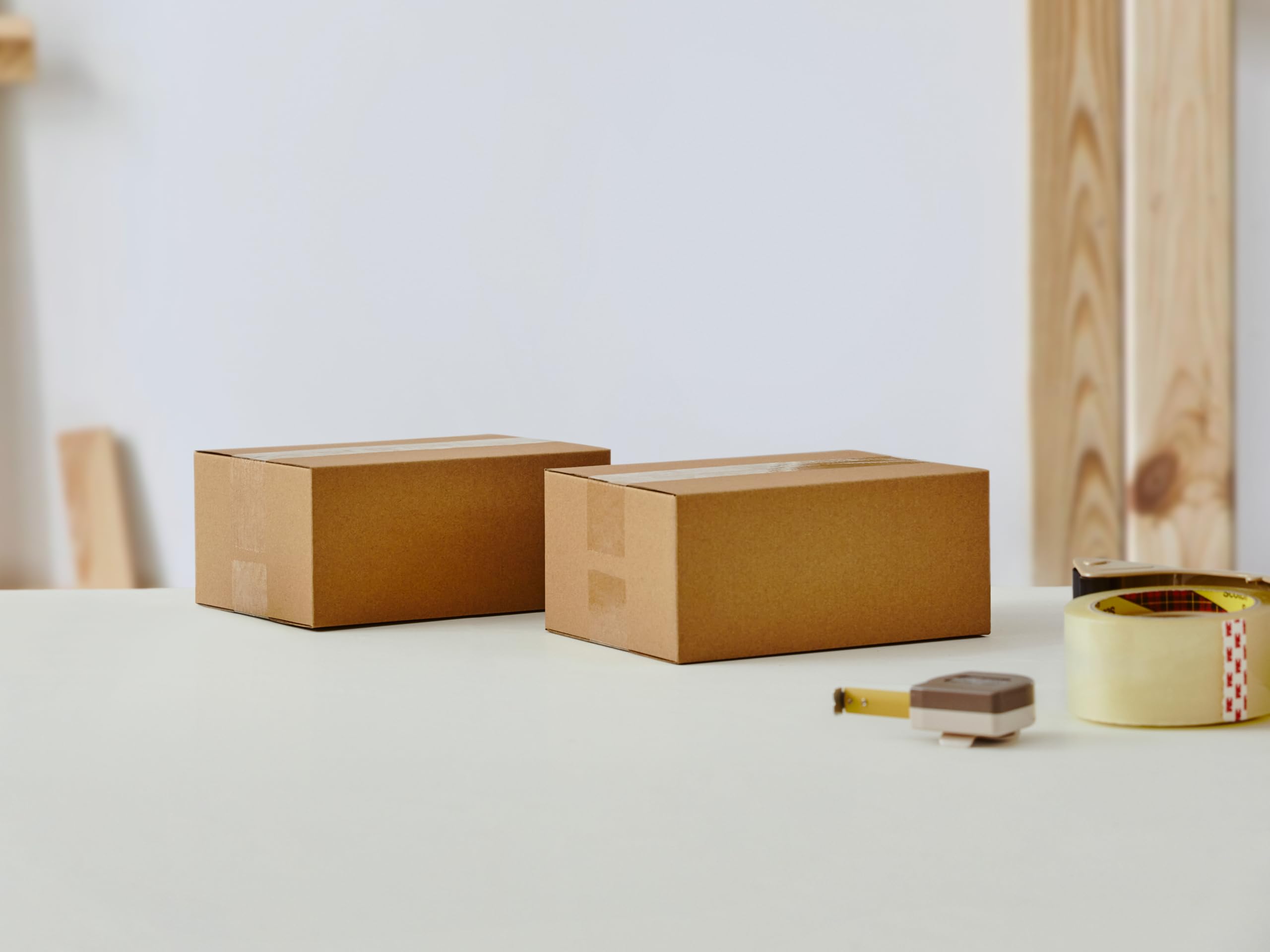 Paquete de 25 cajas de envío pequeñas de 9 x 6 x 4 pulgadas, cajas de cartón kraft para pequeñas empresas, fácil montaje para correo, mudanza, embalaje y almacenamiento