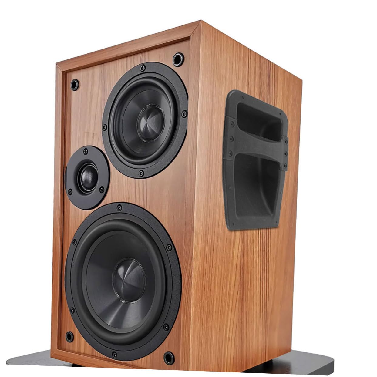 TOYANDONA Maniglia e Forma Semplice in Plastico per Altoparlante 4 Pezzi Nero Pratica e Resistente Design Classico per Sostituzione Maniglia Casse Audio da Palco