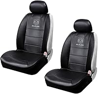Vista 1 de Plasticolor Un par de fundas de asiento 008624R25 RAM gris bordado, 3 piezas, sin laterales, funda de asiento para automóvil, camión o SUV