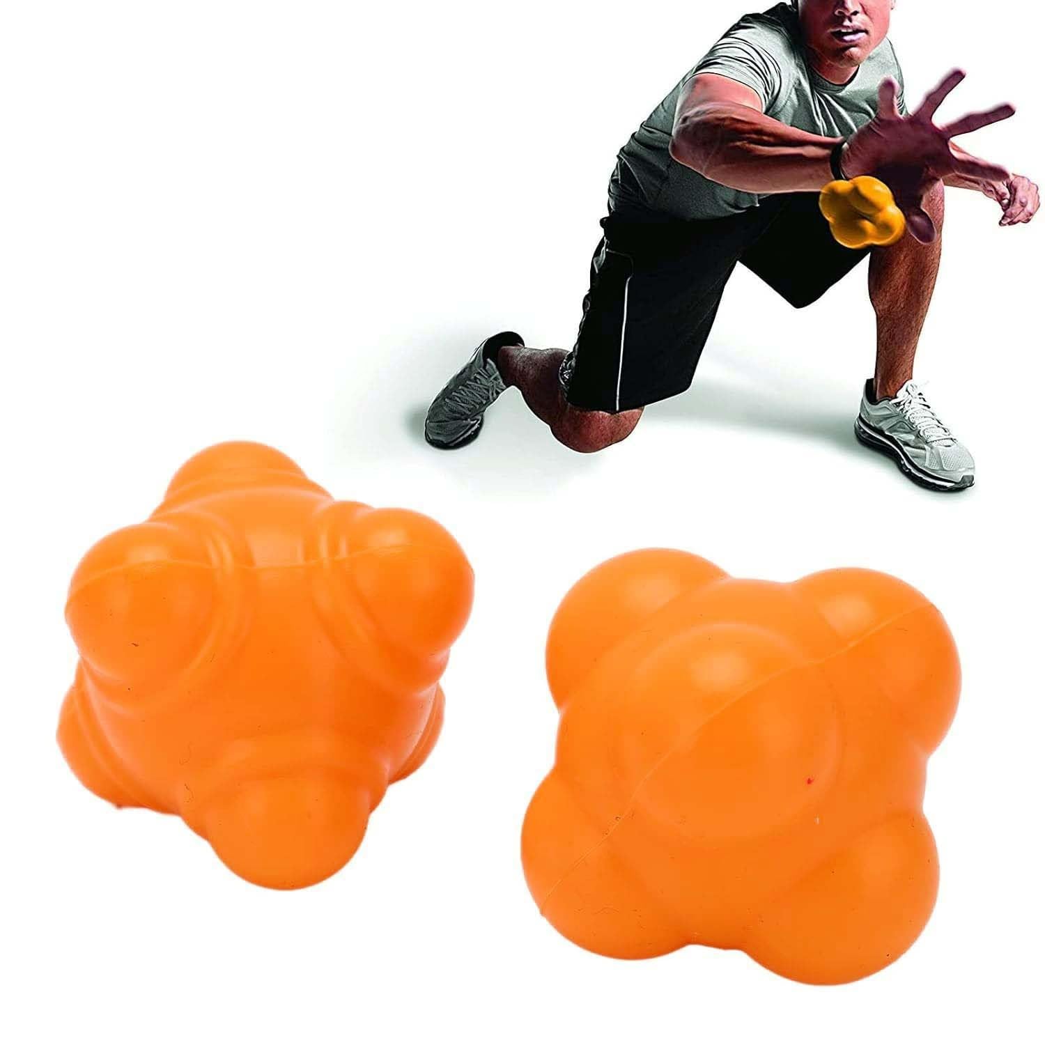 Training Reaction Balls | Sports Rubber Bounce Reaction Ball Agility Trainer | Hand-Eye Coordination, Improve Speed Awareness for Your Routine Practice Pack of 2