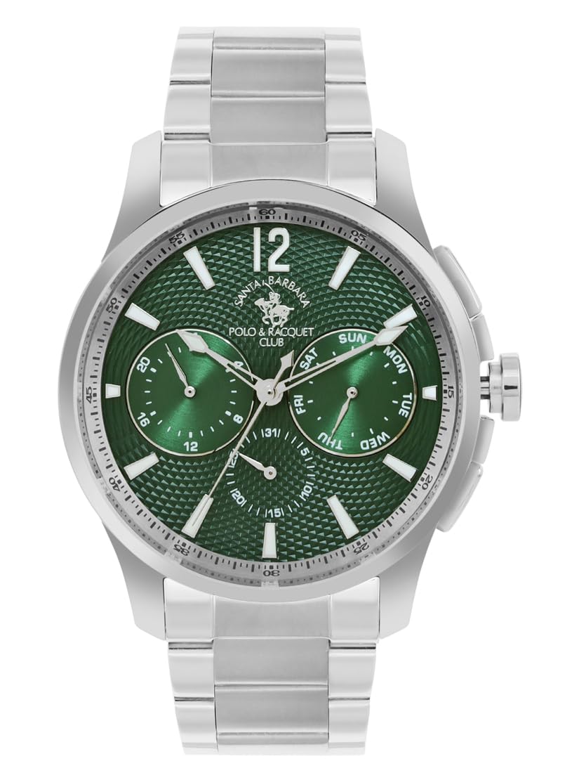Santa barbara polo & racquet club Analog Green Dial Mens Watch-SB.1.10537-4 (B0CTKCFZVZ) Amazon Price History, Amazon Price Tracker