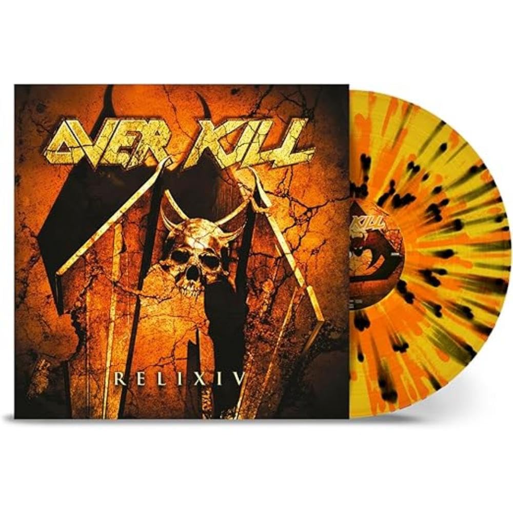 Overkill Reli Xiv Vinyl LP Colored Yellow Orange And Black Splatter New