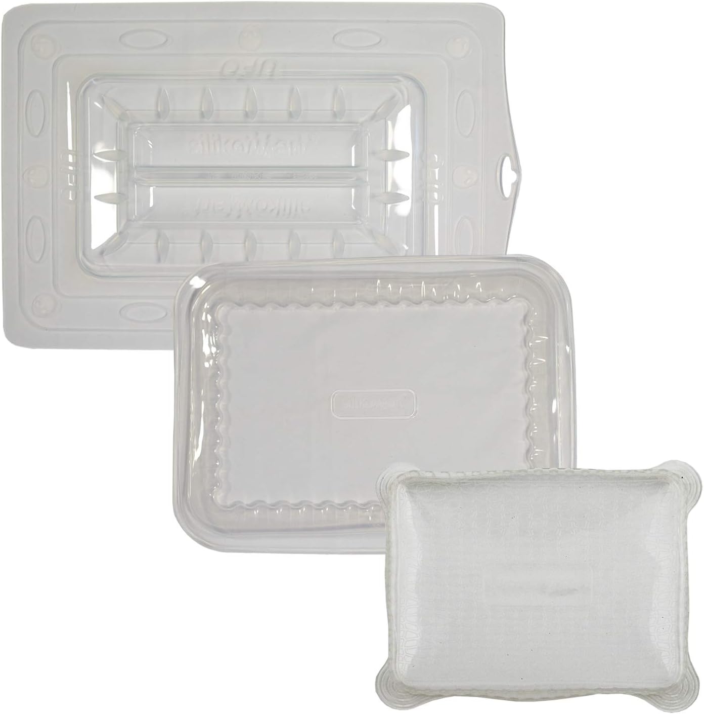 Reusable Silicone Casserole Dish, Roasting Baking Pan Covers and Stretch Lids, Set of 3
