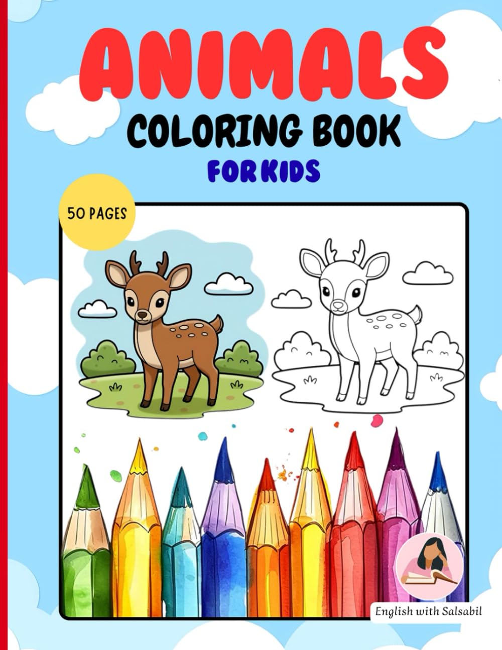 Kids coloring book(animal)by salsabil: Drawings of animals for coloring