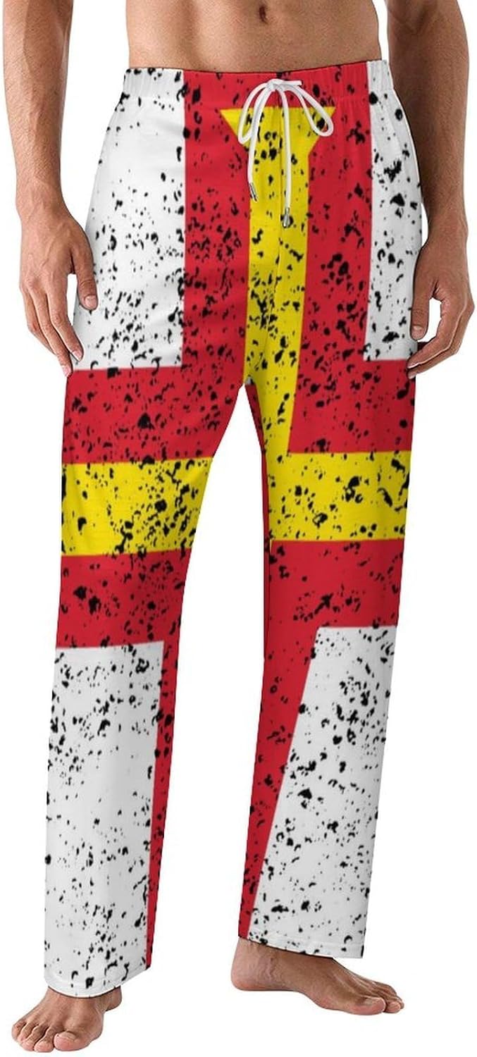 Mauritius Flag Men’s Pajama Pants Soft PJ Bottoms,