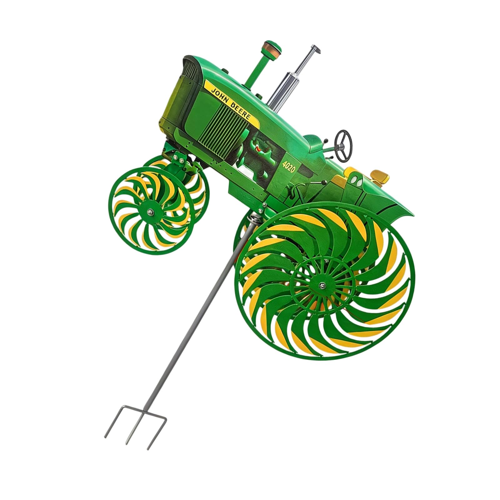 Garden Decoration Wind Sculpture Wind Sculpture Garden Yard Ground Windmill for Front Yard Porch Impermeable Iron Fan