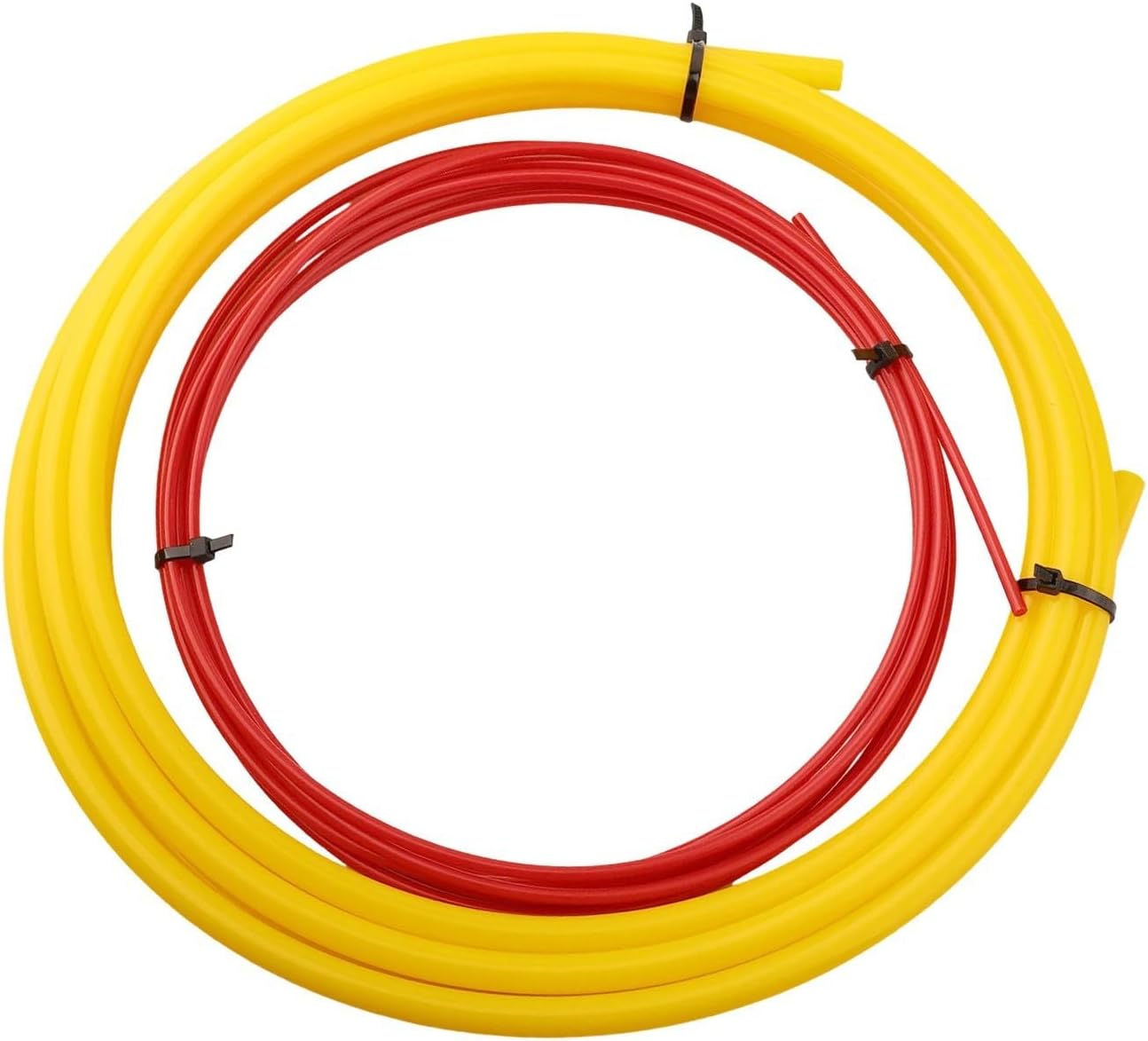 AC Copper Pipe Bender Tool with Built-in Copper Tube Bending Strip, PE Plastic Reusable for HVAC Line Bender for /4 Inch and /2 Inch Pipes, Red/Yellow